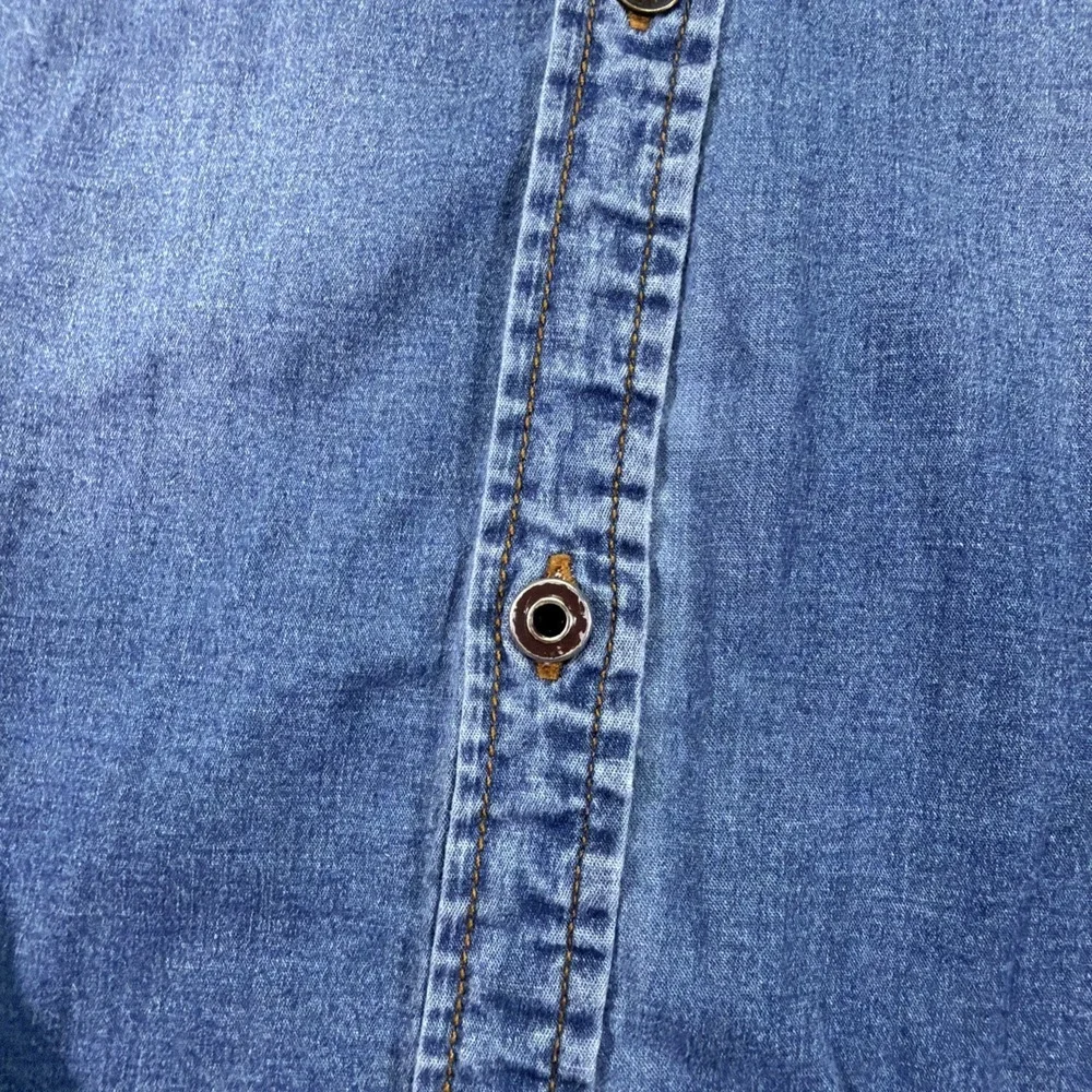 Men's Buffalo David Bitton Denim Button Up Shirt Medium Slim Fit